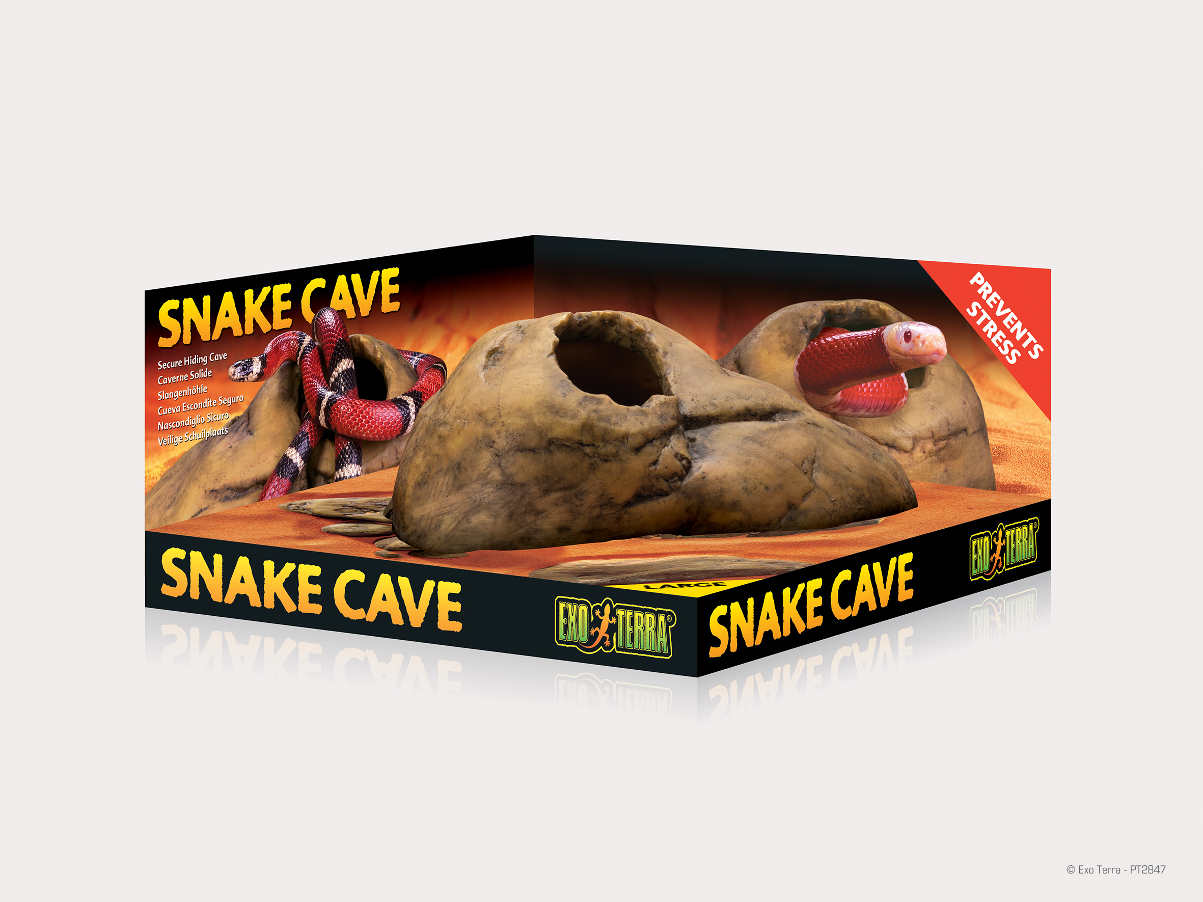 Exo Terra Snake Cave Large, PT2847 Evolution Reptiles