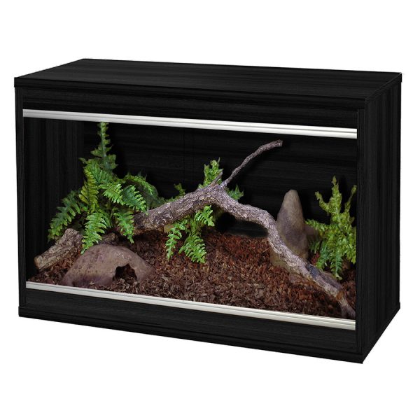 VivExotic Repti-Home small wooden vivarium in black colour