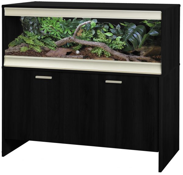 VivExotic Viva+ Large Deep Vivarium Cabinet Combo in Black