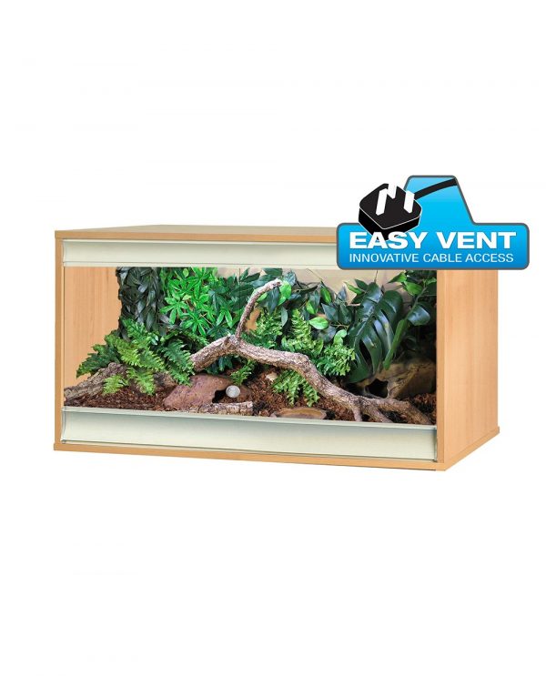 a VE Viva terrestrial medium wooden vivarium in beech