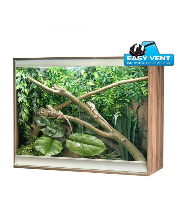 VivExotic Viva+ Large Deep Arboreal Vivarium in Walnut