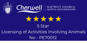 Logo to show 5 star Laia Licence from cherwell district council