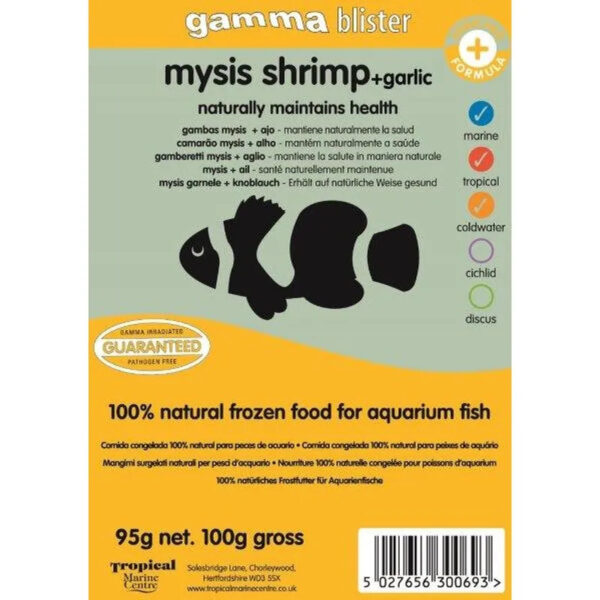 Gamma Blister Mysis Shrimp + Garlic 100g