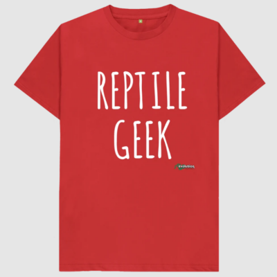 Reptile Geek T-shirt. From the Evolution Reptiles Merchandise Range