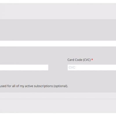 input card details